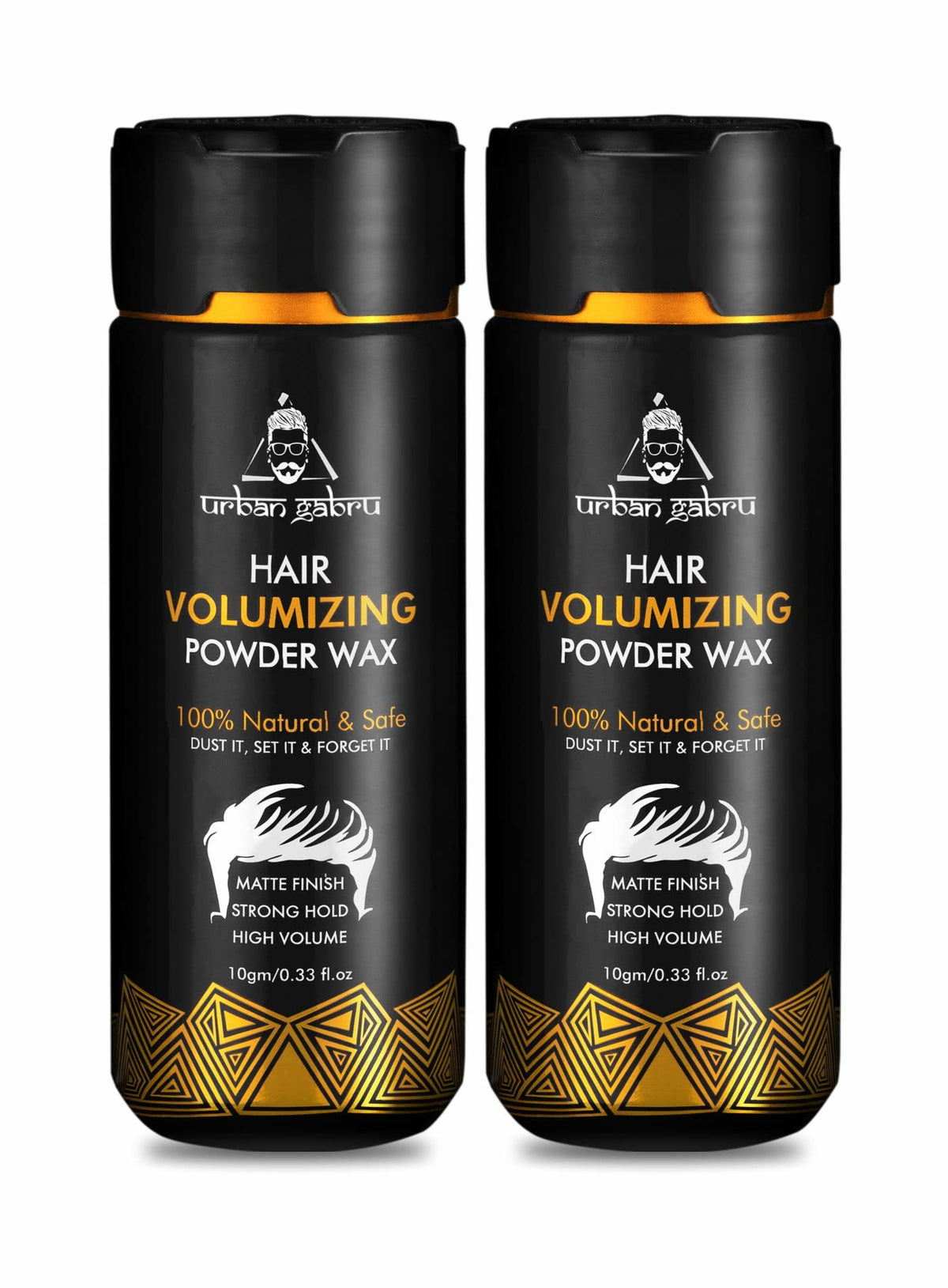 Urbangabru Hair Volumizing Powder Wax for Men - (10 Gram * 2 Units) (Pack of 2) | Matte Finish |100% Natural & Safe Hair Styling Powder | Paraben & Sulphate Free
