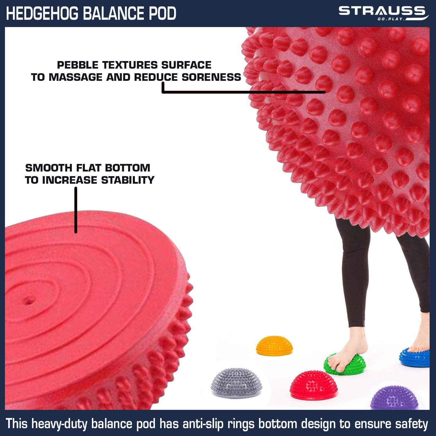 Strauss Hedgehog Balance Pod, (Red)