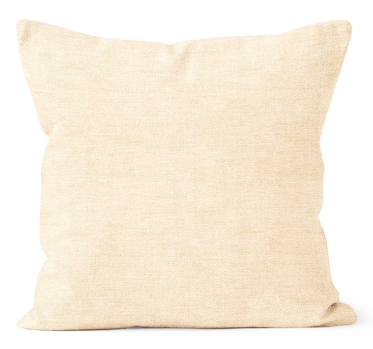 Encasa Homes Decorative Chenille Cushion Cover 40 x 40 cm (16 x 16 inch) - Natural - Soft Textured Self Design Plain Solid Colour Fabric, Large Square Pillow Covers for Bed, Sofa, Chair Seat