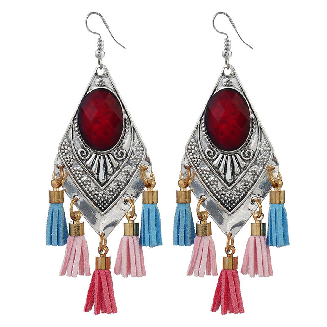 Yellow Chimes Tribal Fashion Bohemian Alloy Tassel Earring for Women and Girls