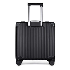 THE CLOWNFISH Jetsetter Series Carry-On Luggage Polycarbonate Hard Case Suitcase Eight Spinner Wheel 14 inch Laptop Trolley Bag with TSA Lock & USB Charging Port- Black (47 cm-18.5 inch)