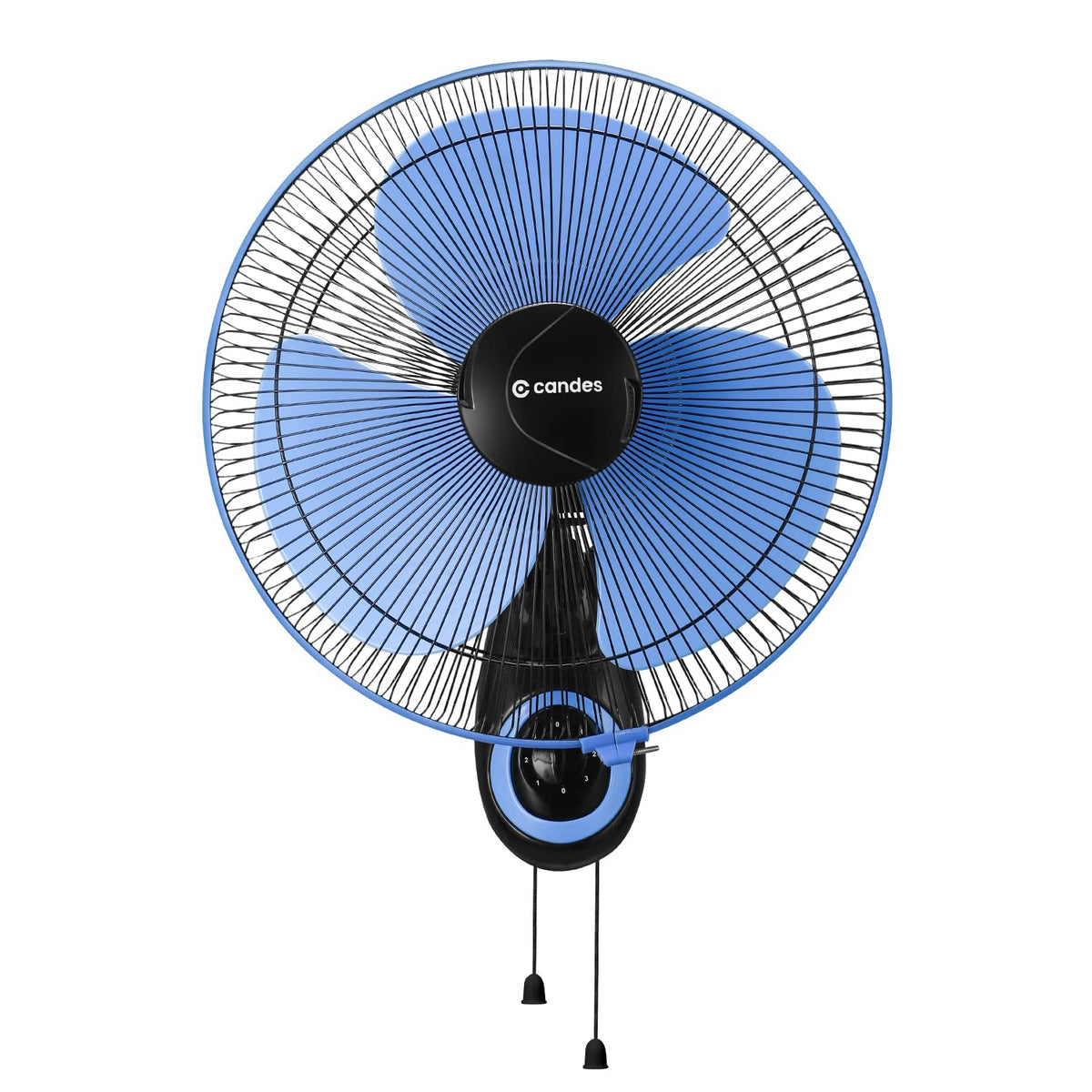 Candes Aura (400mm) High Speed Oscillating Wall Fan 60 W (2 Years Warranty on Motor) (‎Black Blue-2023)