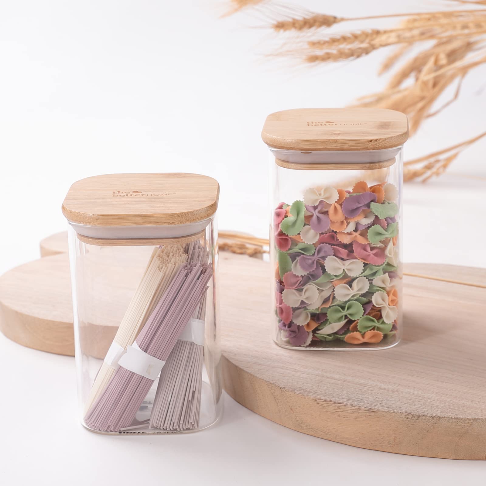 The Better Home Borosilicate Rectangular Glass Jar for Kitchen Storage