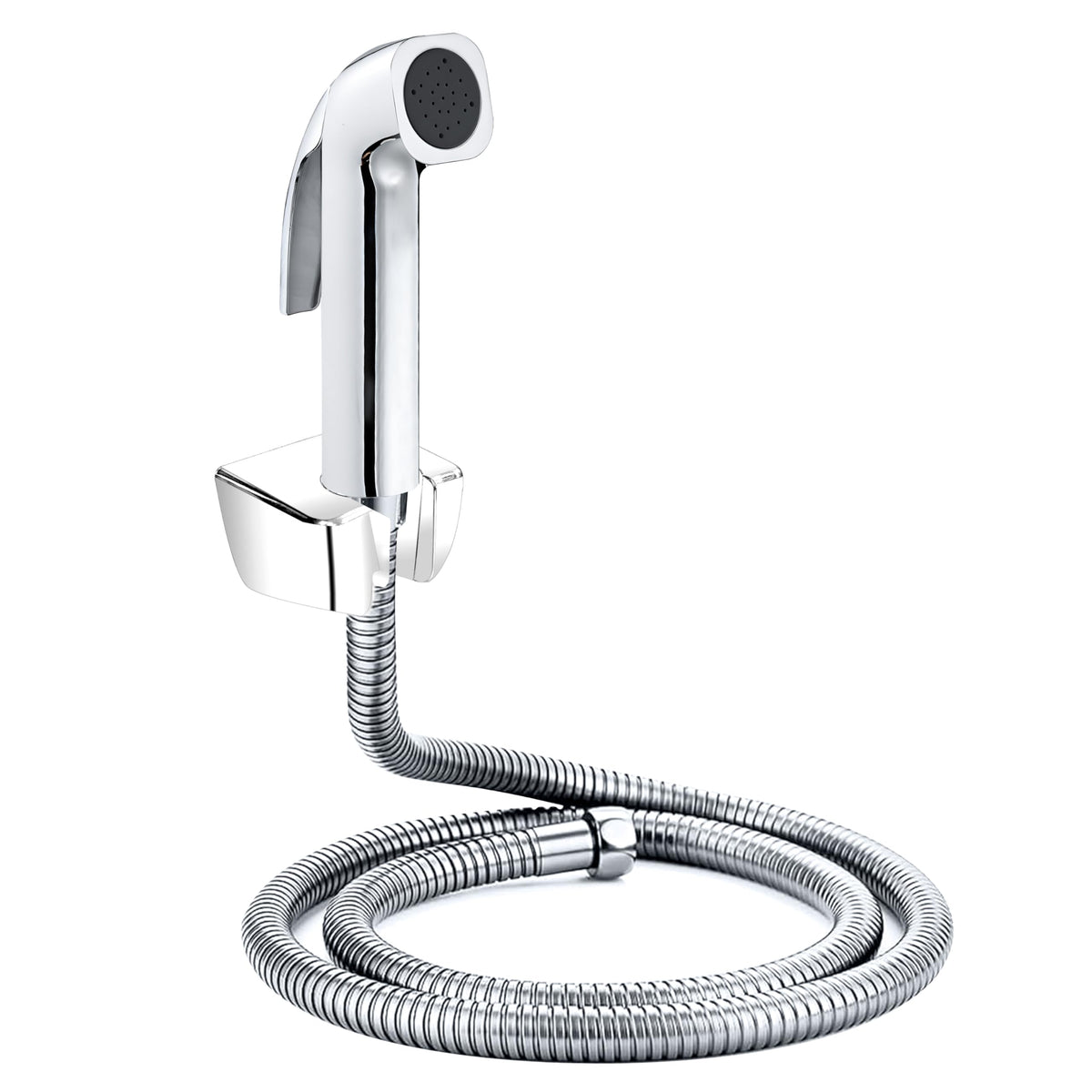 Plantex ABS Jet Spray for Toilet Set/Health Faucet with 1-Meter Shower Hose and Wall Hook/Health Faucet Set for Bathroom/Hand Gun for Toilet/Faucet for Toilet-(603-Chrome)