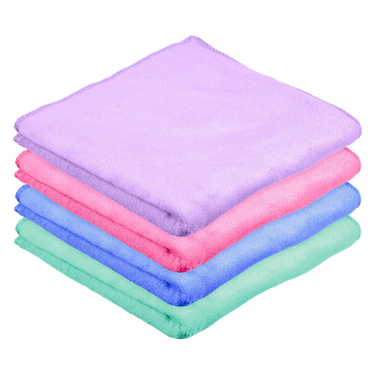 Kuber Industries Cleaning Towel | Reusable Cleaning Cloths for Kitchen | Duster Towel for Home Cleaning | 400 GSM Cleaning Cloth Towel for Car | Bike | 50x70 | Pack of 4 | Multi