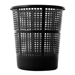 Kuber Industries Mesh Design Plastic Dustbin, Garbage Bin For Home, Kitchen, Office, 5Ltr.- Pack of 2 (Black & White)-47KM0789