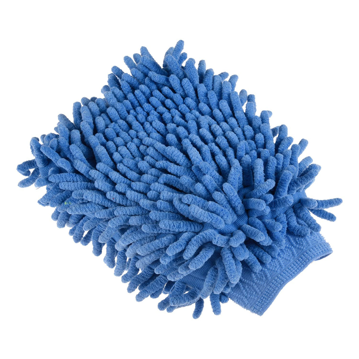 Kuber Industries Chenille Mitts|Microfiber Cleaning Gloves|Inside Waterproof Cloth Gloves|100 Gram Weighted Hand Duster|Hand Chenille Gloves for Car|Glass (Blue)