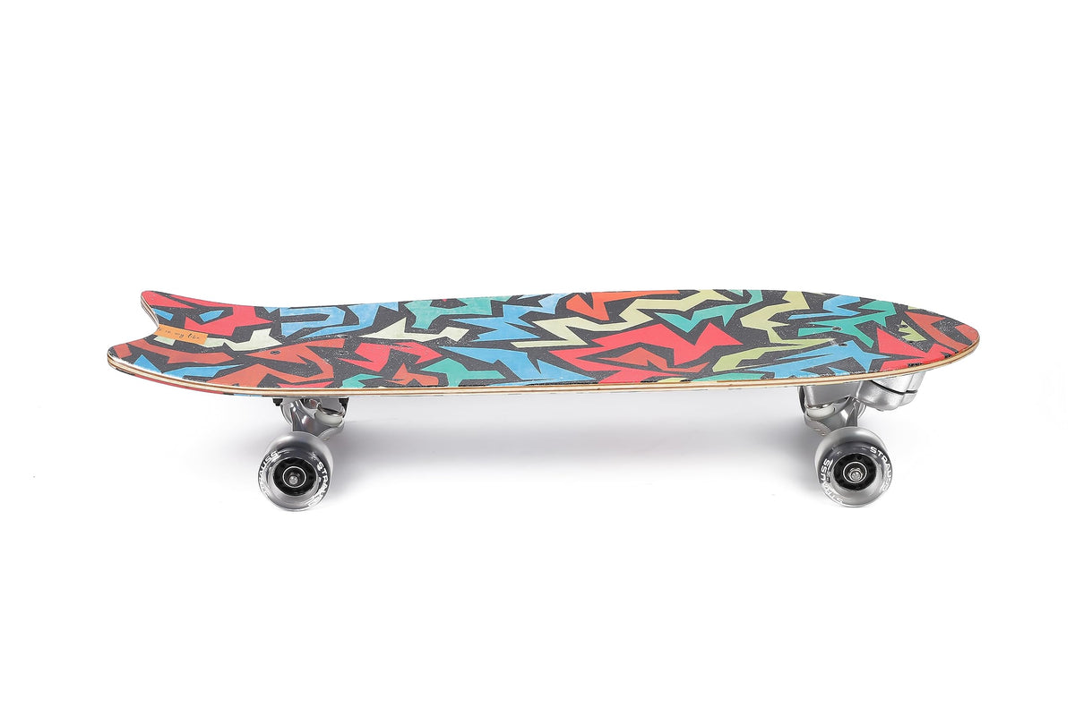 STRAUSS HopBoard Skateboard | Penny Skateboard,Fishboard | Casterboard | Hoverboard | Anti-Skid Board with High Precision Bearings | Wheels with Light | 32 X 9 Inches,Ideal for 8 Years and above