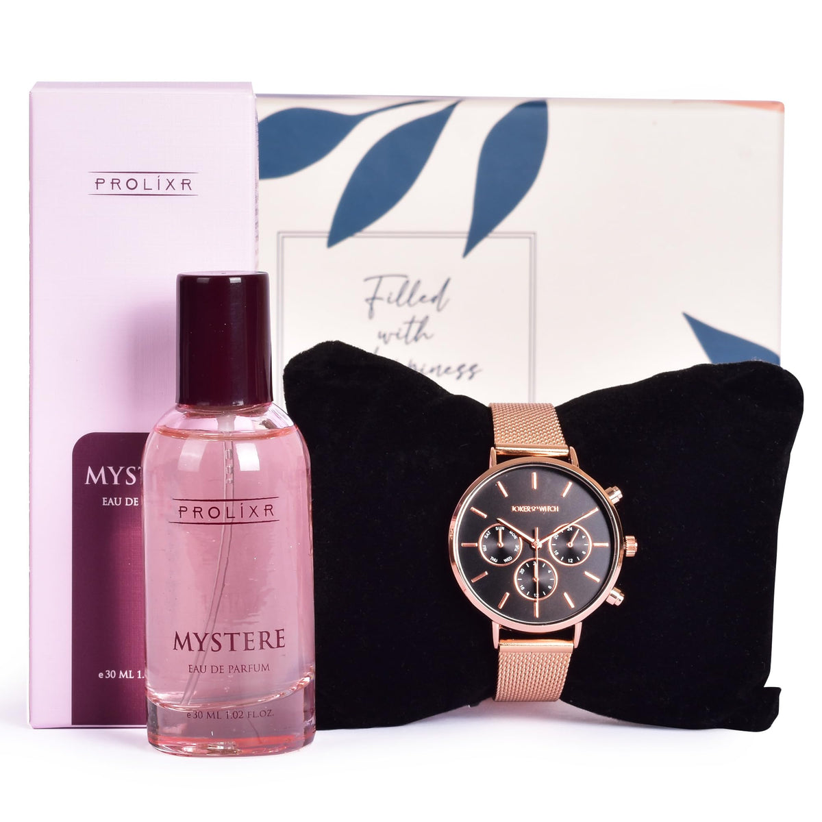 Gleevers Fragrant Glamour Gift for Women |Gift Box pack of 2 with Perfume (30 ml) & Joker and Witch Watches for Women| Birthday Gift, Anniversary Gift, Valentine Gift, Secret Santa Gifts