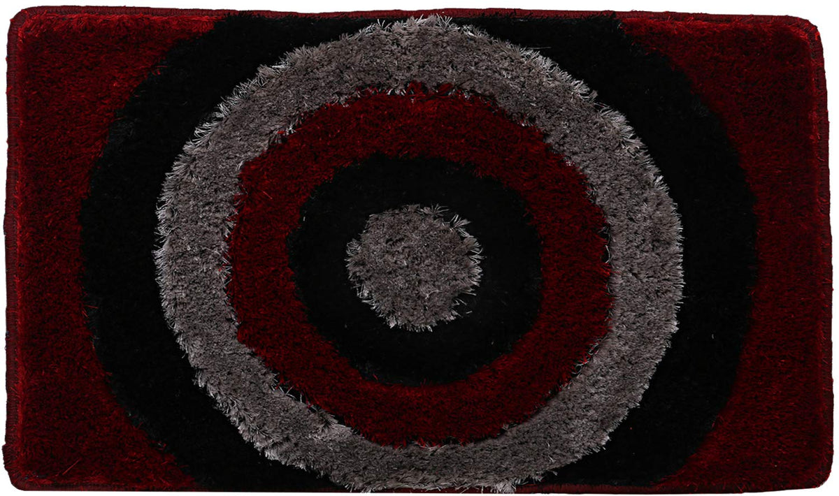 Kuber Industries Soft Cotton Blend Anti Slip Door Mat 16"x24"(Maroon) -CTLTC11400