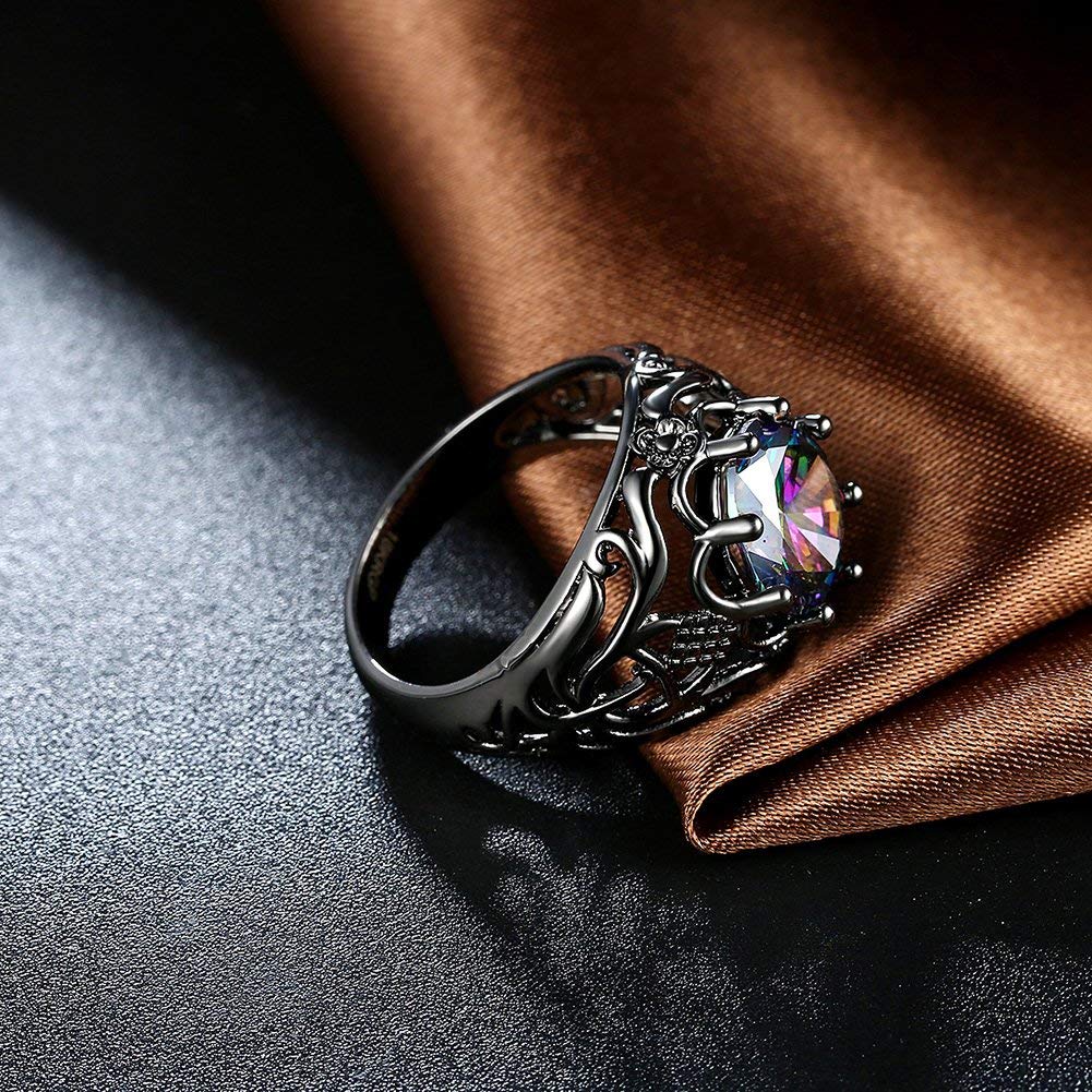 Silver Crystal Platinum Plated Elegant Couple Adjustable Ring for Men and  Women - Karat Cart