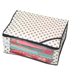 Kuber Industries 24 Piece Non Woven Saree Cover Set, Ivory ,CTKNEW164