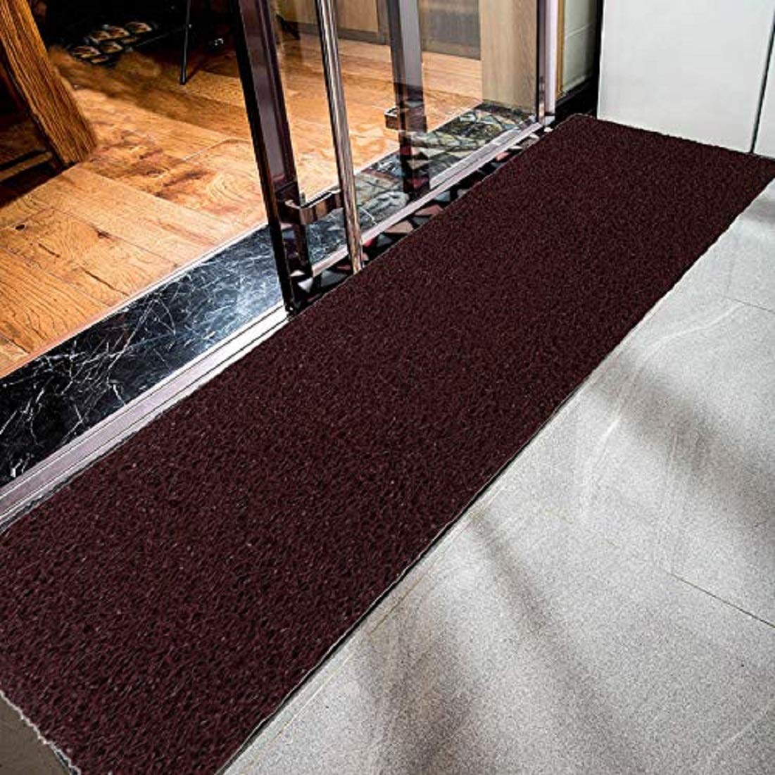 Kuber Industries Anti Slip Rubber Large Size Floor/Door Mat (2x8 Feet, Maroon) - CTKTC40009