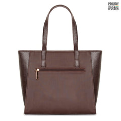 The Clownfish Hershey Faux Leather Handbag for Women (Chocolate Brown)