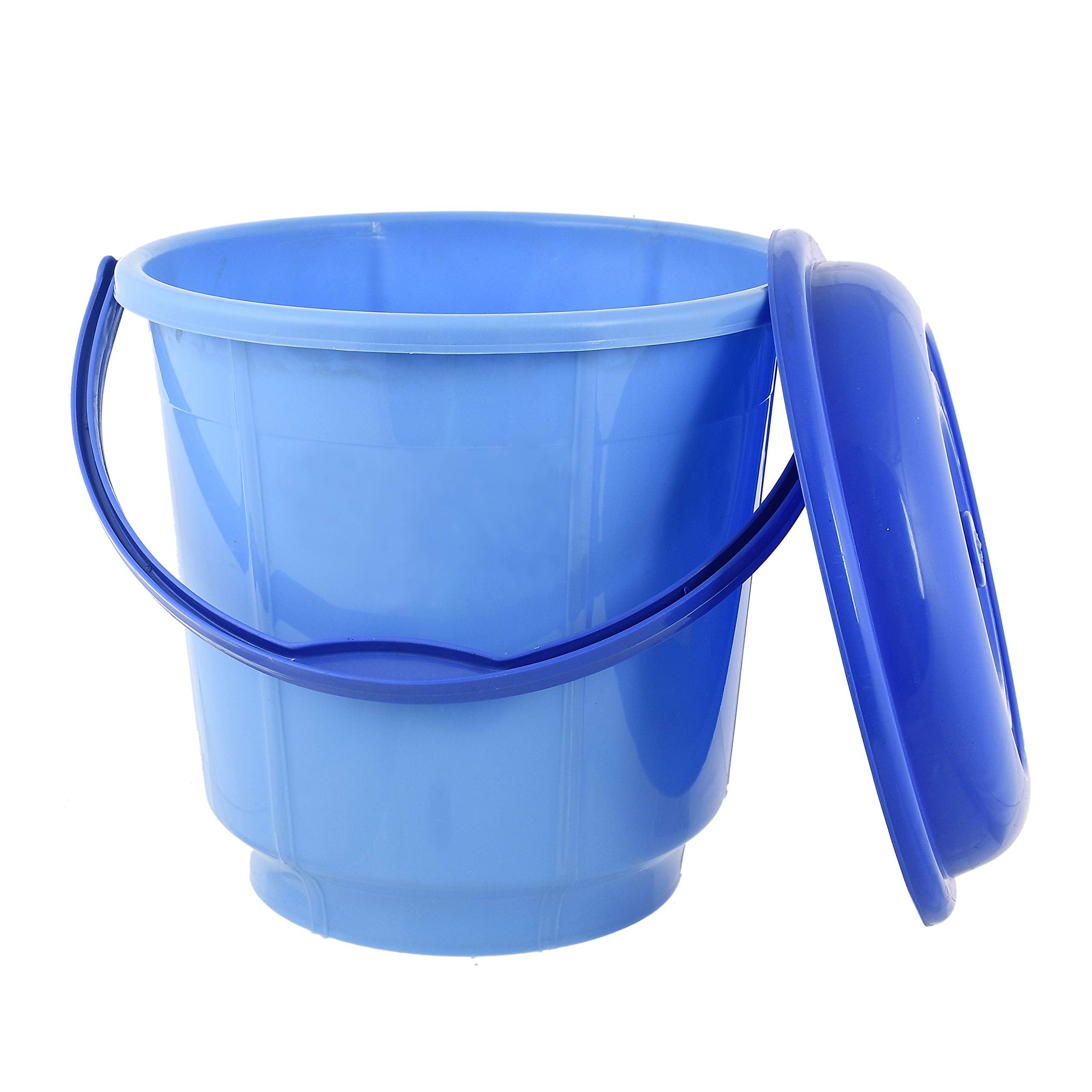 Kuber Industries Multipurpose Plastic Bucket with Lid 18 LTR (Blue)-KUBMART15232