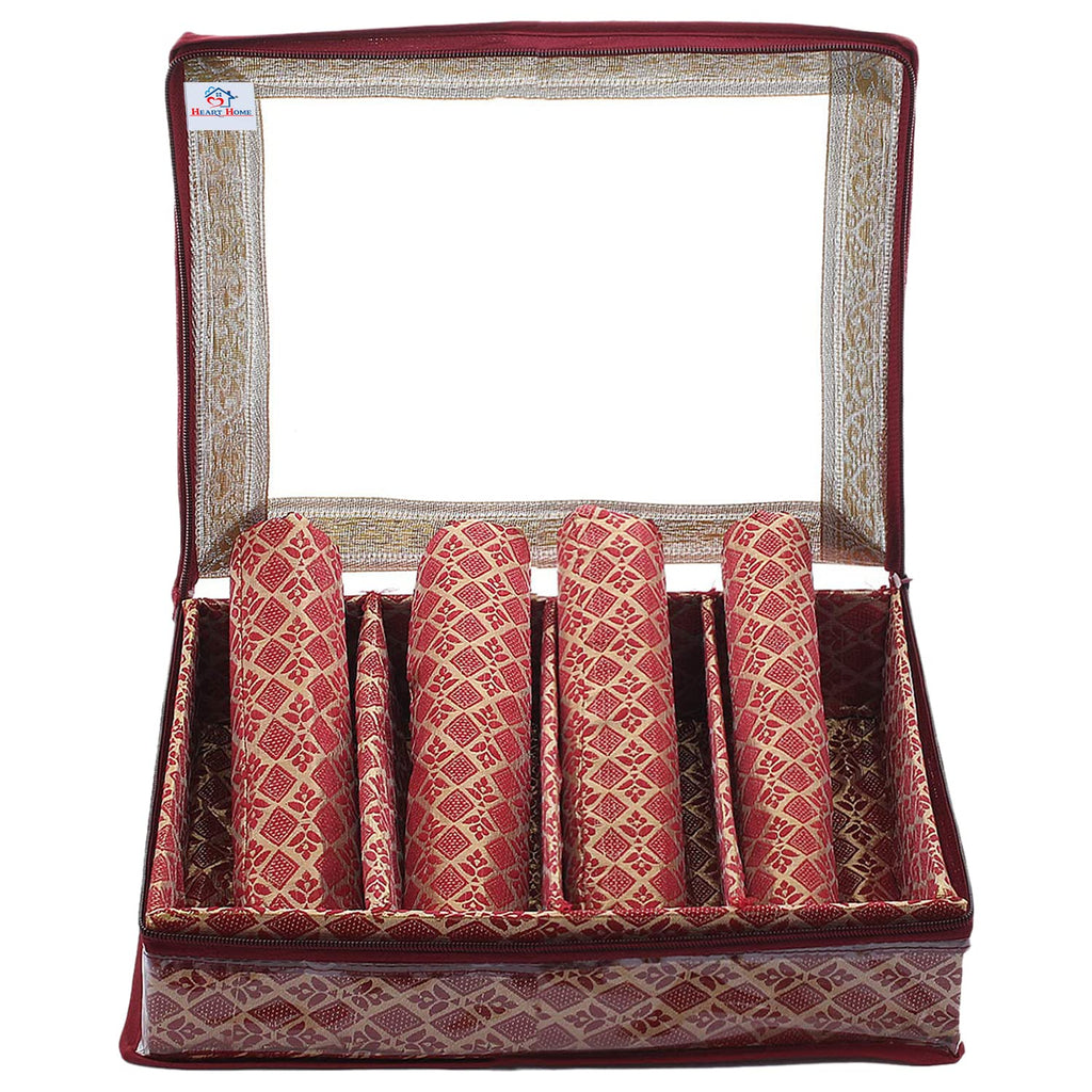 Heart Home Multipurpose Matka Pattern Laminated 4 Rod Bangle ...