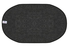 Heart Home Oval Shape Durable Microfiber Door Mat, Heavy Duty Doormat, Indoor Outdoor, Easy Clean, Waterproof, Low-Profile Mats for Entry, Patio, Garage (14'' x 23'', Grey)-HEART12079 (HEART012079)