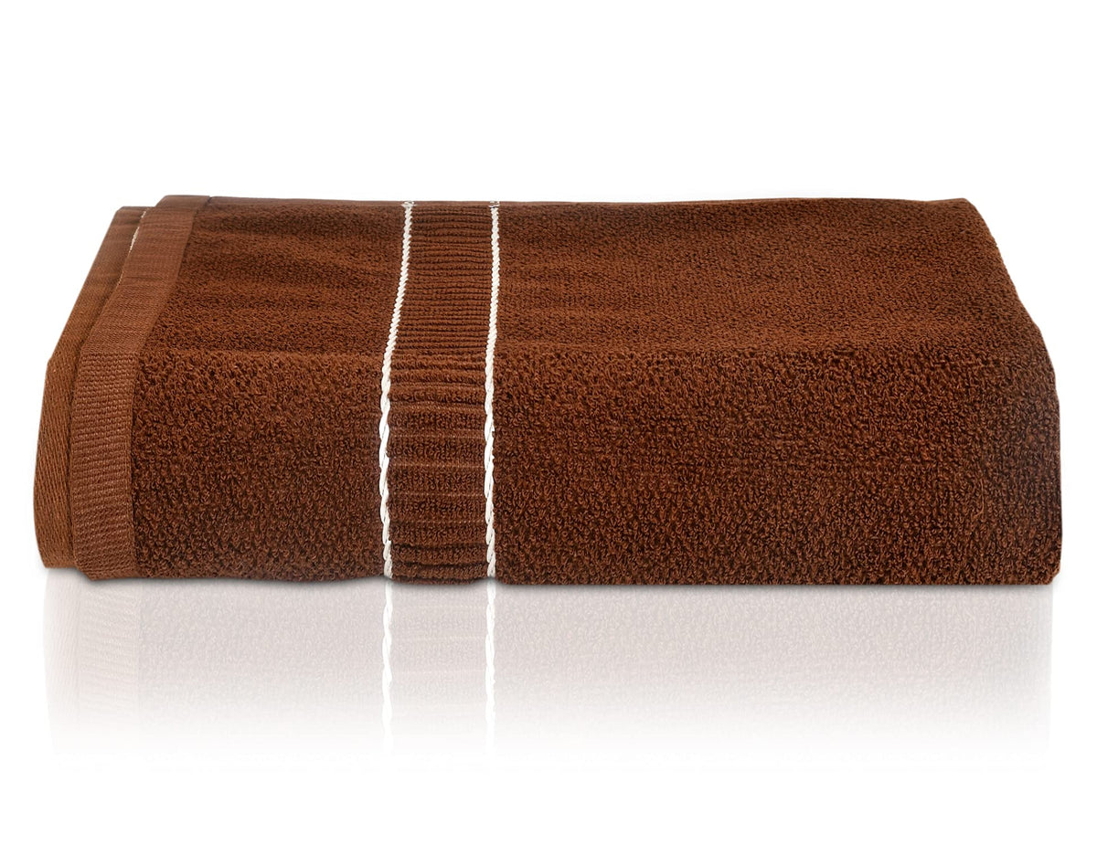 Kuber Industries Premium Design Luxurious, Soft Cotton Bath Towel, 30"x60"(Dark Brown)-HS_38_KUBMART21379, 144 GSM