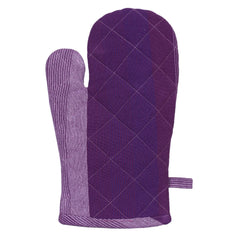 Kuber Industries Kitchen Linen Set|Cotton Glove,Pot Holder & Kitchen Towel|Adjustable Buckle Stain Resistant Cooking Kitchen Apron for Men,Women (Purple)