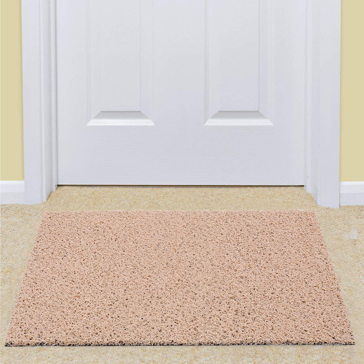 Kuber Industries Modern Door Mat (Beige, Cream, PVC, Standard)