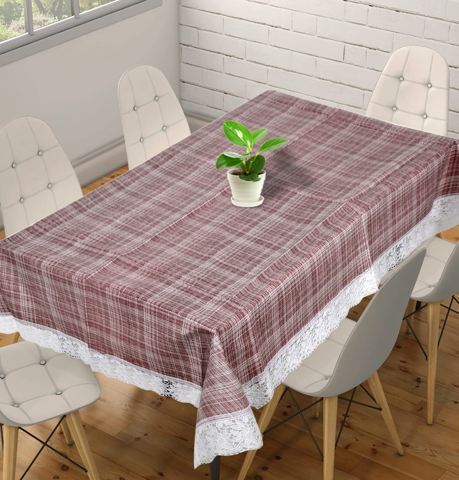 Kuber Industries Lining Printed PVC 6 Seater Dinning Table Cover ...