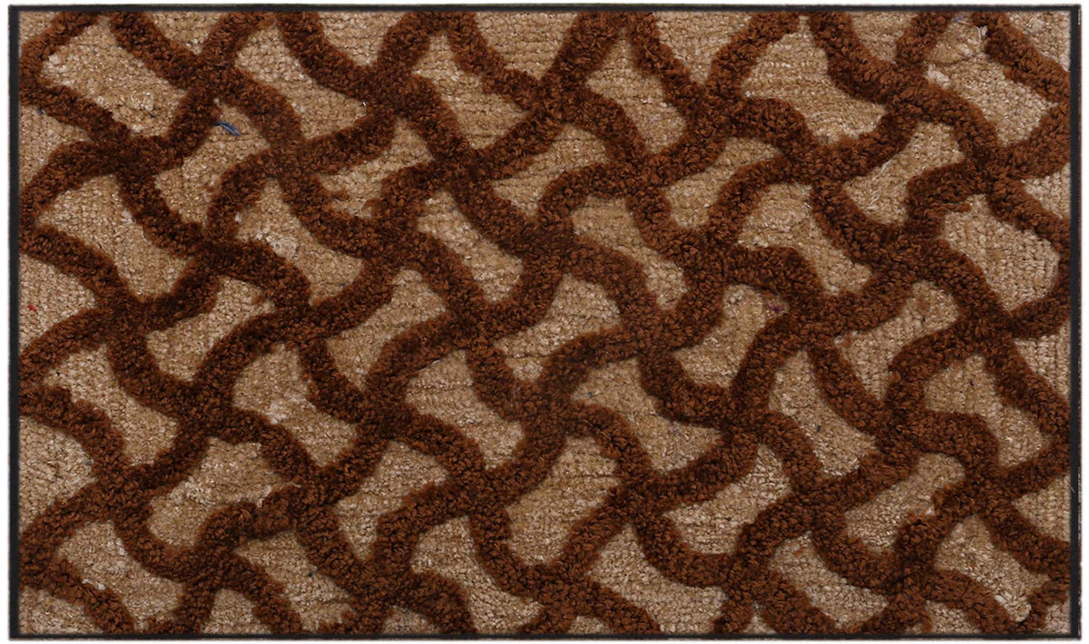 Kuber Industries Soft Cotton Blend Anti Slip Door Mat 17"x25" (Gold) -CTKTC029223