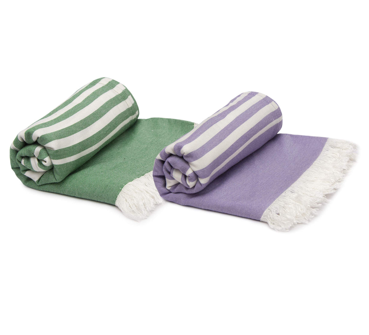 Mush 100% Bamboo Large Bath Towel | Ultra Soft, Absorbent, Light Weight, & Quick Dry Towel for Bath, Travel, Gym, Beach, Pool, and Yoga | 75 X 150 cms (Pack of 2, Lavender & Dk. Green)