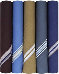 Heart Home 100% Cotton Premium Collection Handkerchiefs Hanky for Men, Set of 3 (Dark Color) (Model: HS_37_HEARTH020412)