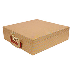 Kuber Industries Wooden 2 Pieces Four Rod Bangle Storage Box (Gold) -CTKTC8735
