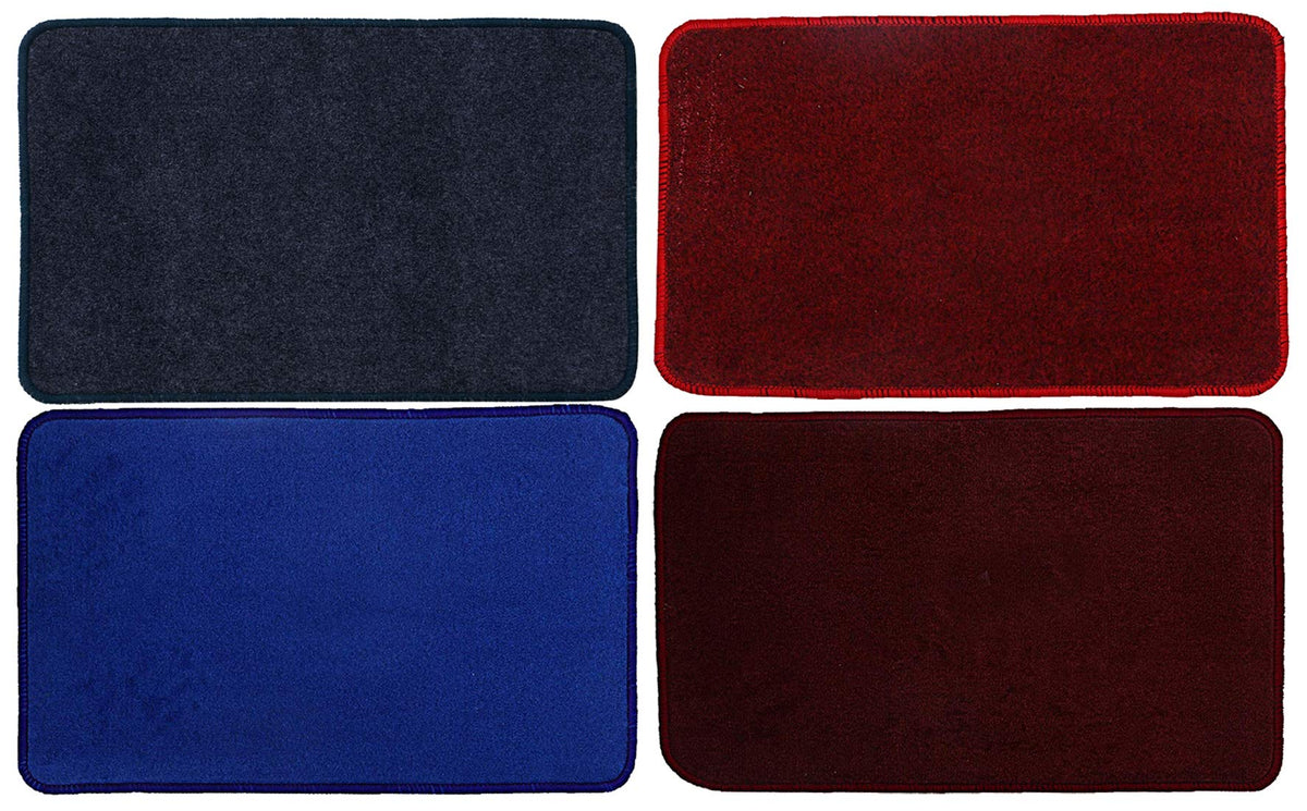 Kuber Industries CTKTC039907 Microfiber Anti Slip Door Mat (Grey & Blue & Red & Maroon, 22"x14") 4 Pieces