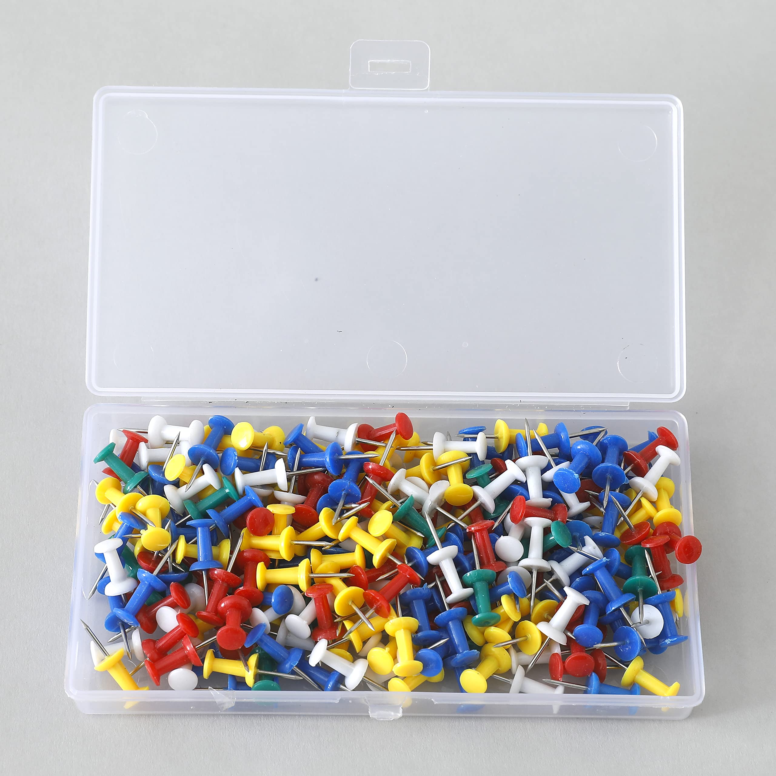 Kuber IndustriesSolid color Push Pins Tacks|Heavy-Duty Notice Board Pins"200" (Multi)