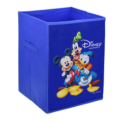 Kuber Industries Disney Team Minnie Print Non Woven Fabric Foldable Laundry Basket, Toy Storage Basket, Cloth Storage Basket with Handles (Set of 2, Red with Royal Blue)-KUBMART1206