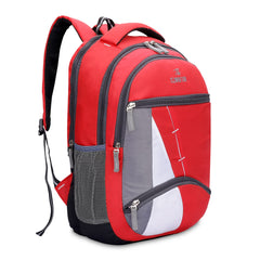 THE CLOWNFISH Karleen Series Polyester 28 Litres Unisex Travel Laptop Backpack for 15.6 inch Laptops (Red)
