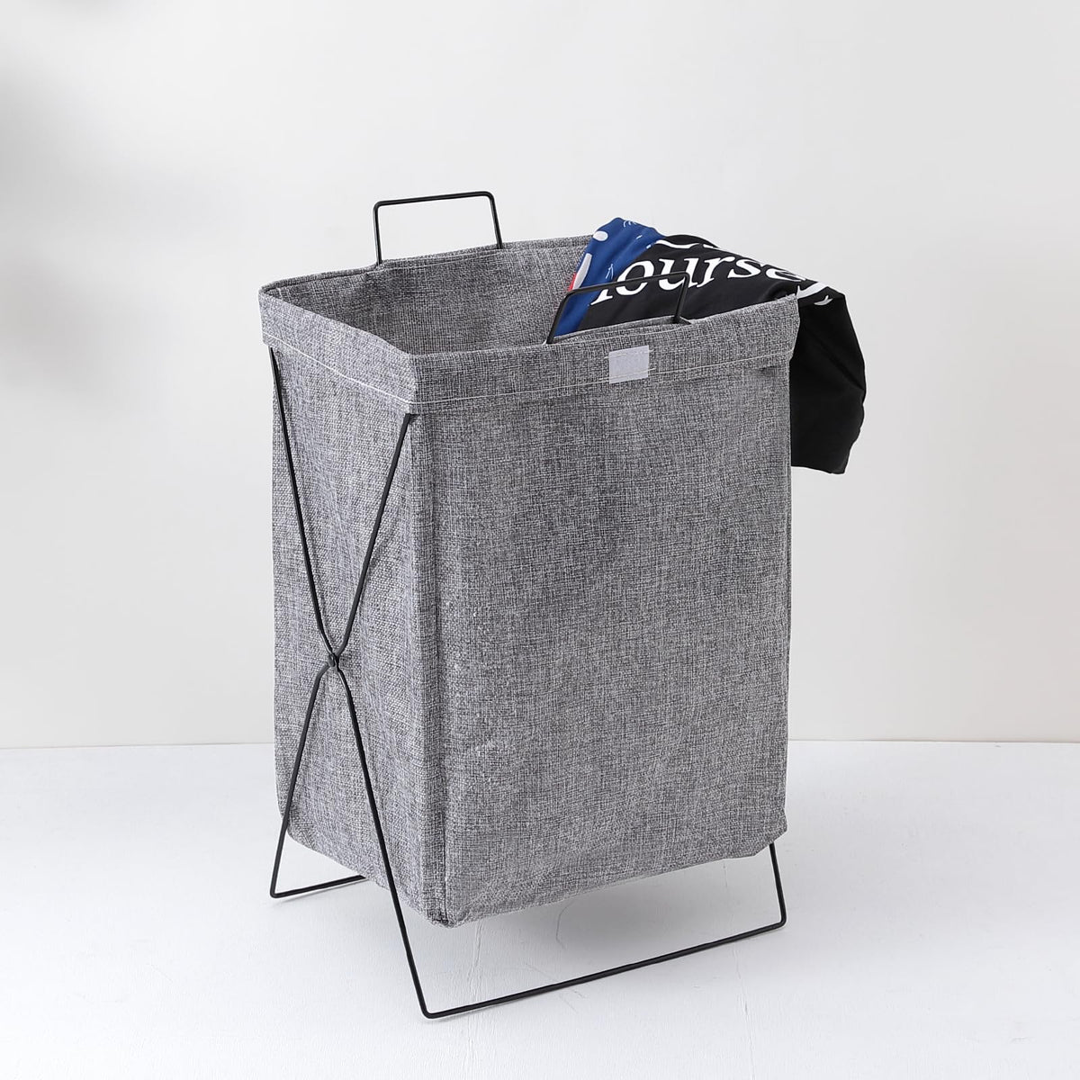 Homestic Laundry Basket For Clothes|Foldable Laundry Hamper|Basket For Toys, Dirty clothes, Storage "40 LTR" (Grey)