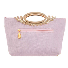 Kuber Industries Embroidered Silk Clutch Ladies Handbag (Peach) - CTKTC42094