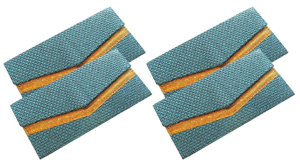 Kuber Industries Premium Shagun Gift Envelopes for Weddings & Special Occasion with Magnetic Button -Pack of 4 (Blue)