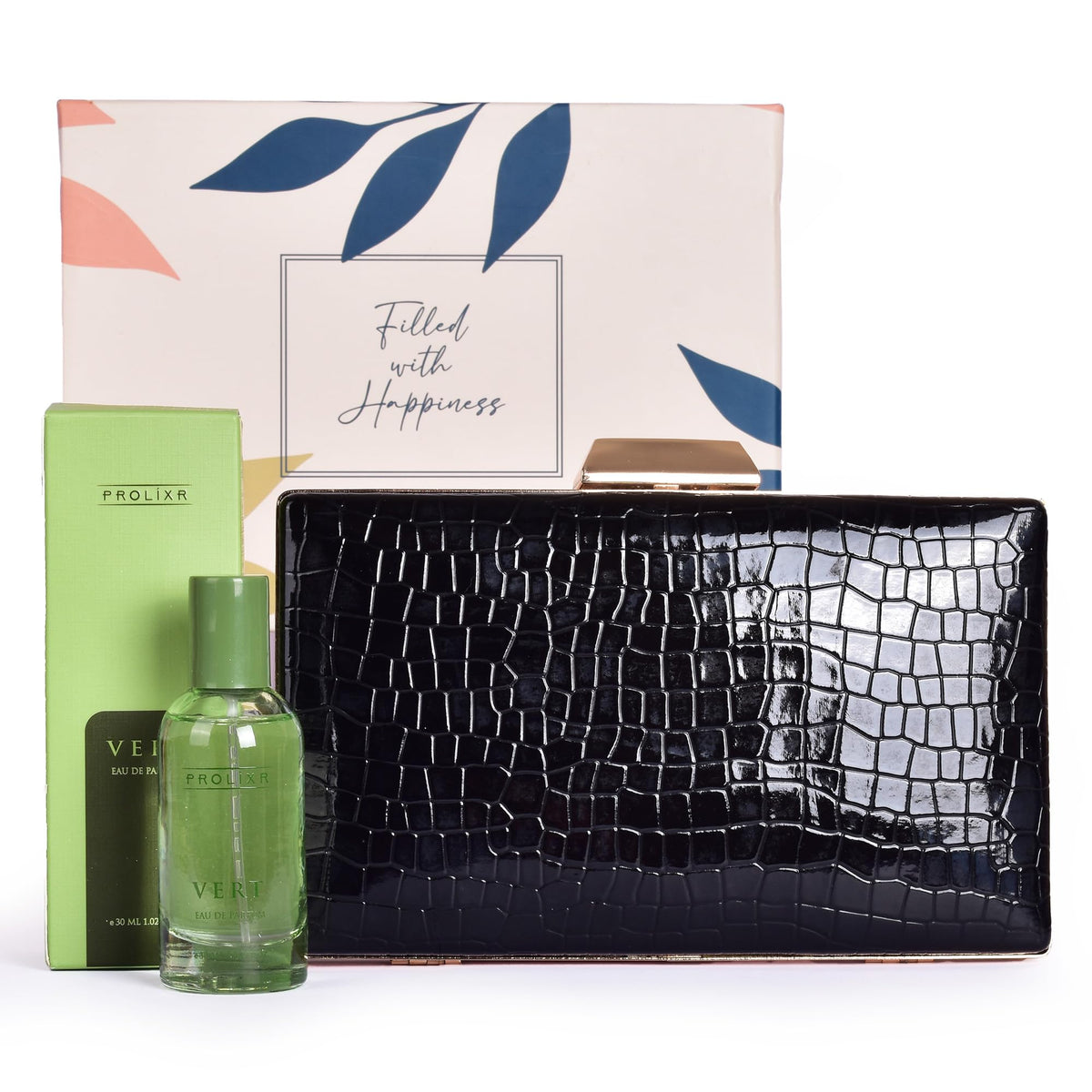 Gleevers Chic & Fragrant Gift for Women | Gift Box pack of 2 with Perfume(30 ml) & Black Sling Bag | Birthday Gift, Anniversary Gift, Valentine Gift, Secret Santa Gifts