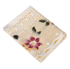 Heart Home Flower Design Dressing Mirror Cover (White & Orange)-44HH0183