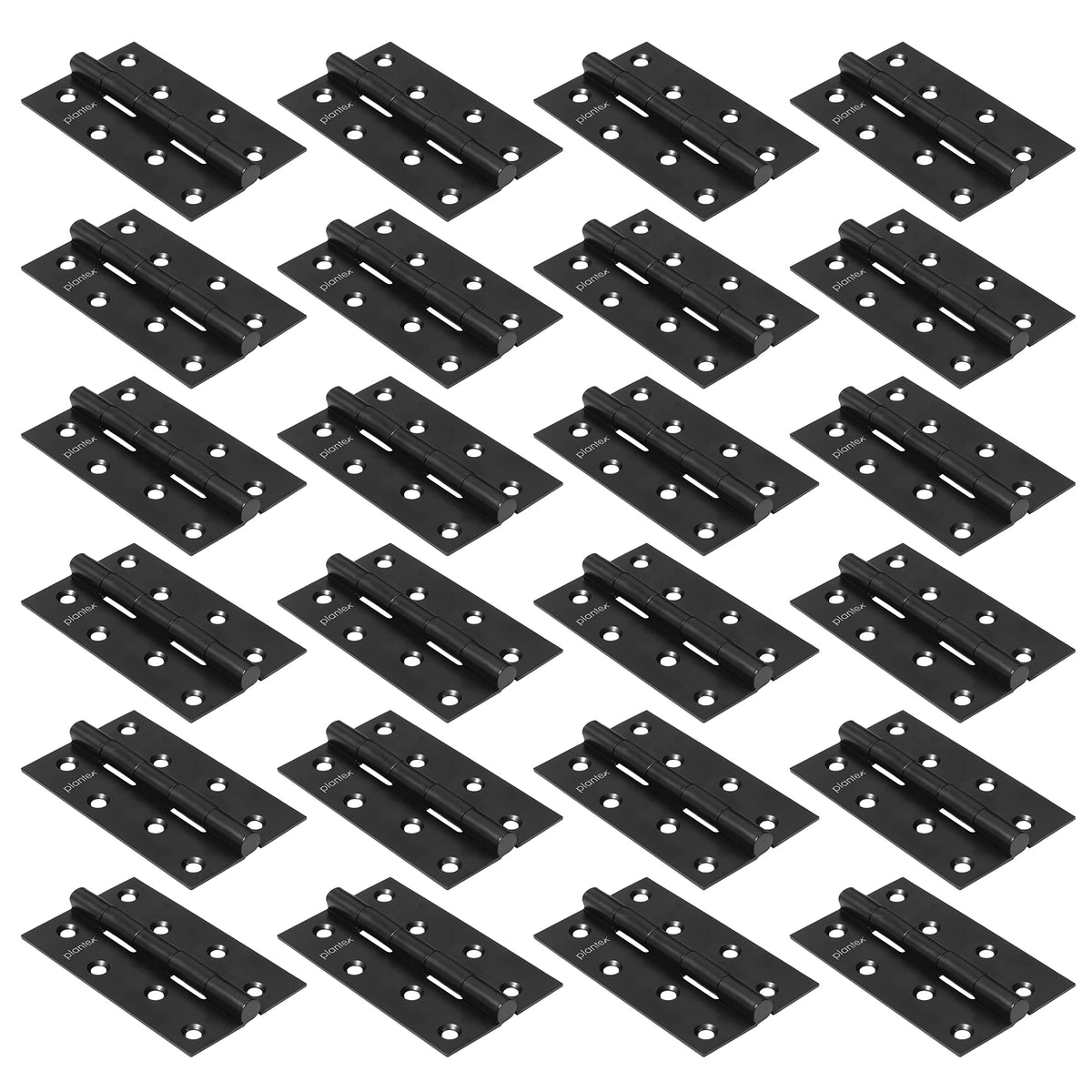 Plantex Heavy Duty Stainless Steel Door Butt Hinges 4 inch x 14 Gauge/2 mm Thickness Home/Office/Hotel for Main Door/Bedroom/Kitchen/Bathroom - Pack of 24 (Black)