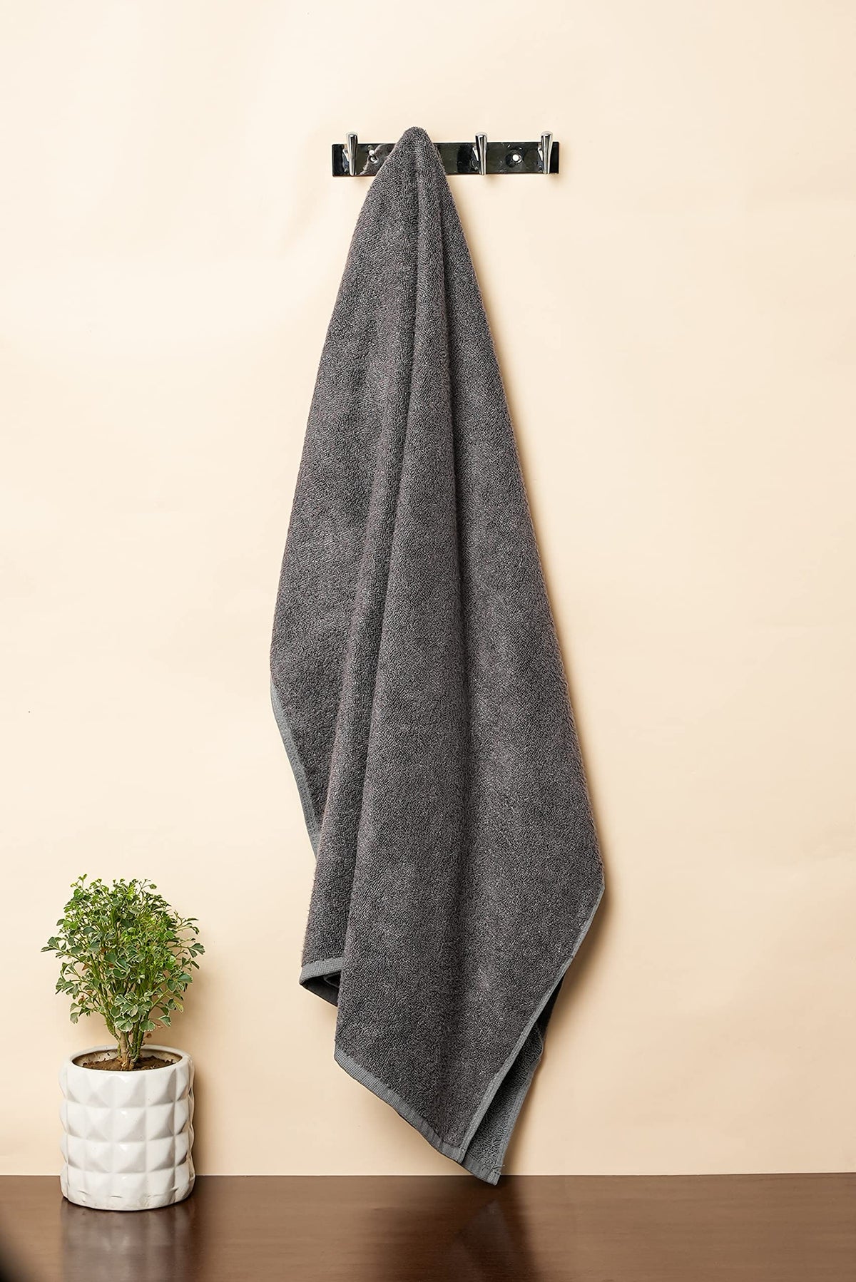 Mush Soak n Scrub Towel - Special Dual Textured Towel with Goodness of Bamboo and Organic Cotton (1,Grey Opal)