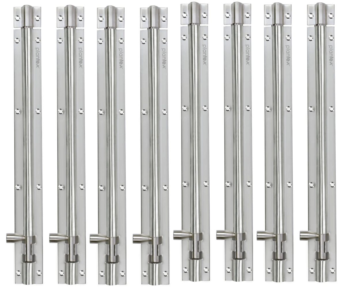 Plantex matt Tower Bolt for Windows/Doors/Wardrobe - 12-inches (Pack of 8)