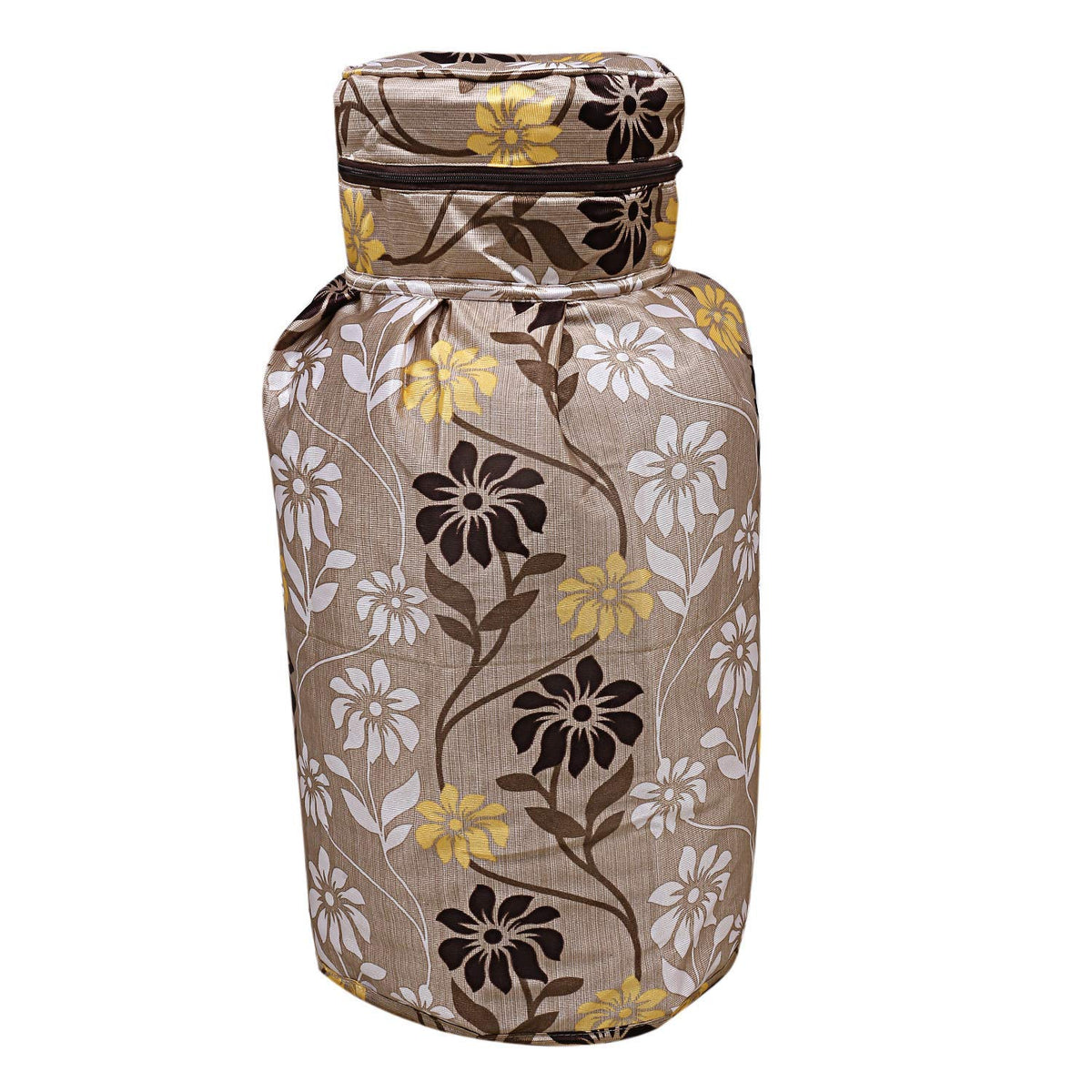 Heart Home Cotton 1 Piece Cylinder Cover (Gold) CTHH1053, Standard