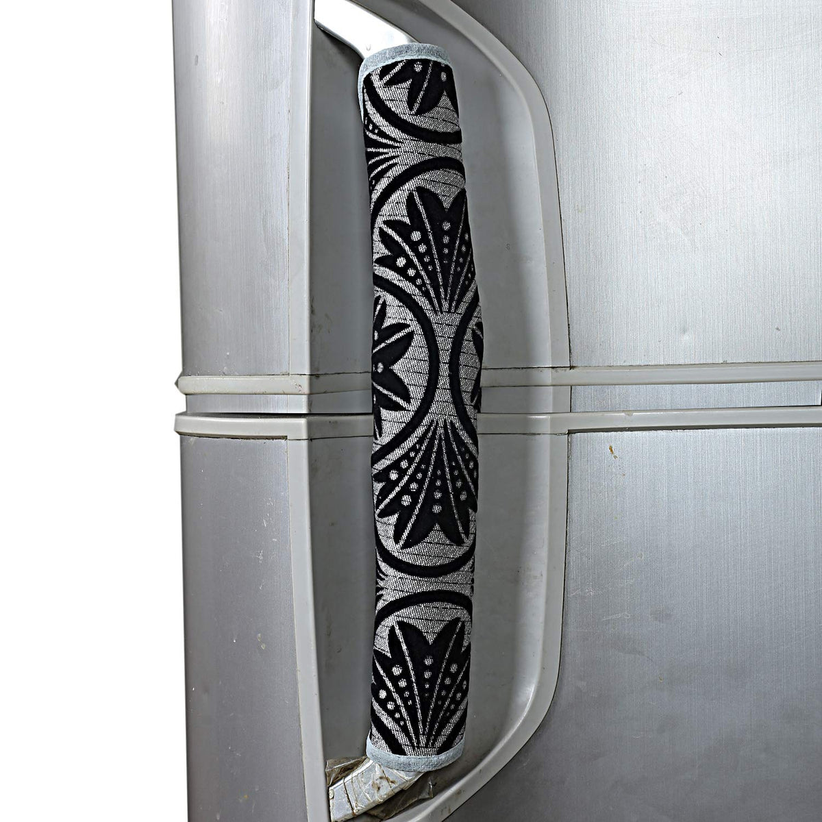 Heart Home Velvet 2 Pcs Fridge Handle Cover (Grey)- CTHH488, (Model: CTHH0488)