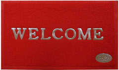 Kuber Industries PVC Anti Skid Welcome Door Mat (Red) -CTLTC011173
