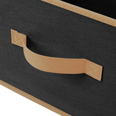 Kuber Industries Storage Box|Toy Box Storage For Kids|Foldable Storage Box|Pack of 4 (Black)