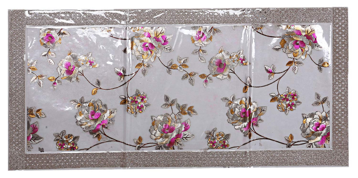 Kuber Industries PVC Laminated Table Runner (Gold) -CTKTC8496