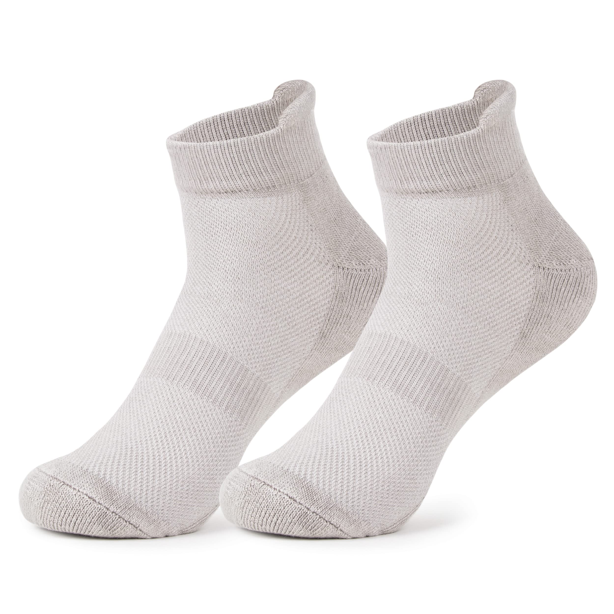 Mush Men's Ankle Length Rayon Socks (Pack Of 3) (AnkSocks123_Light Grey)