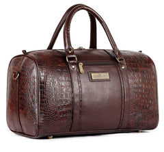 The Clownfish Crocodila 27 LTR Travel Duffel Bag Luggage Cabin Luggage Weekender Bag (Dark Brown)