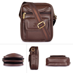 THE CLOWNFISH Synthetic Leather Stylish Messenger one Side Shoulder Bag and Sling Cross Body Travel Office Business Bag for Men and Women (Chocolate)