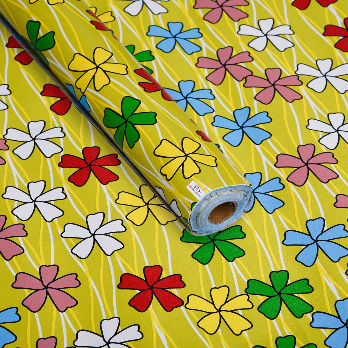 Heart Home Self Adhesive Wallpaper Sheet|Vinyl PVC Flower Print Wall Stickers Peel and Stick for Furniture, Almirah, Table Top, Wardrobe, Kitchen Cupboard,Bedroom-10 Meter,(Green)
